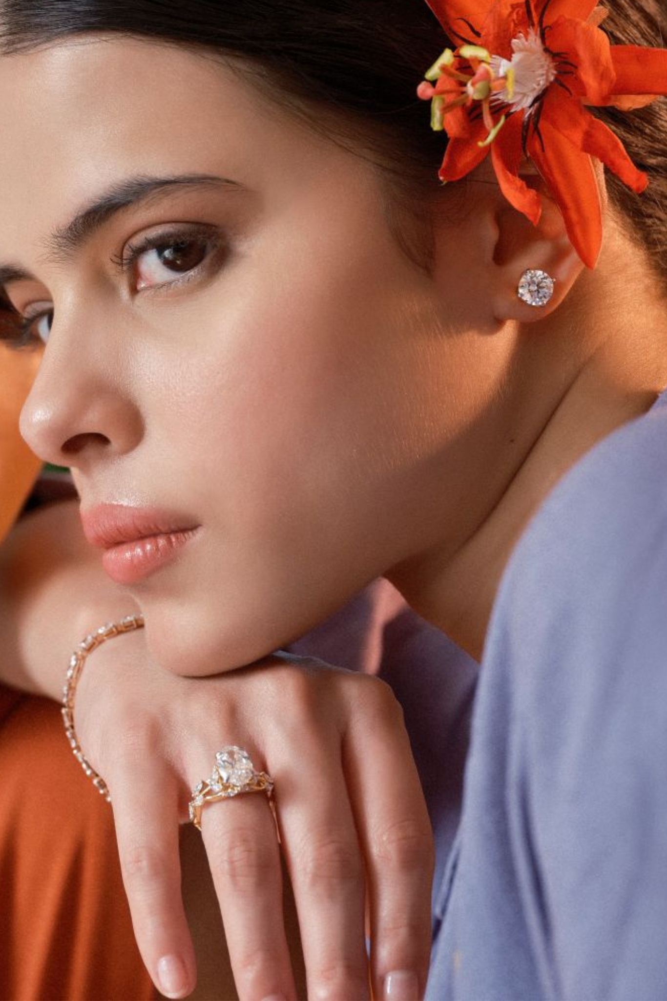 6 ct Lotus Solitaire Studs