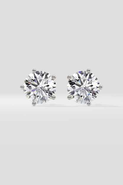6 ct Lotus Solitaire Studs