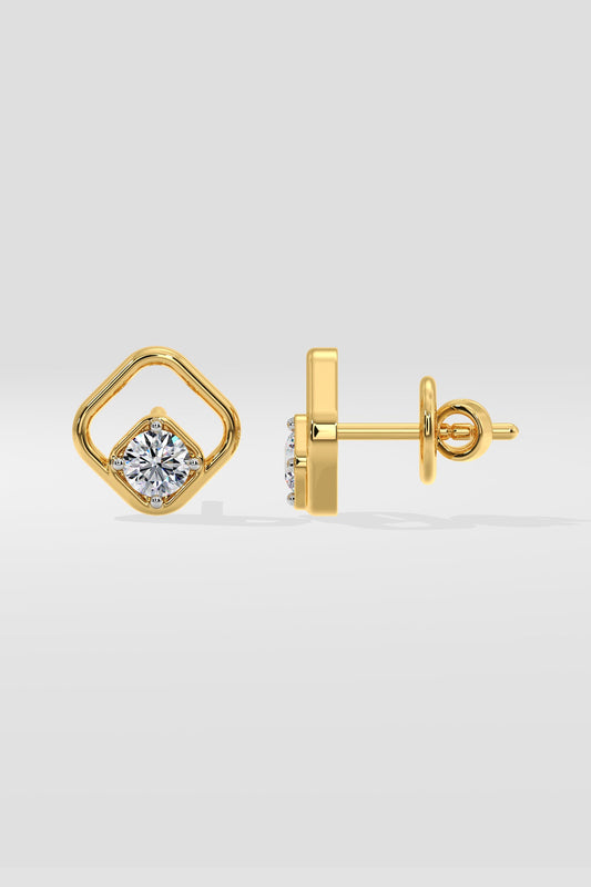 Brim Solitaire Earrings