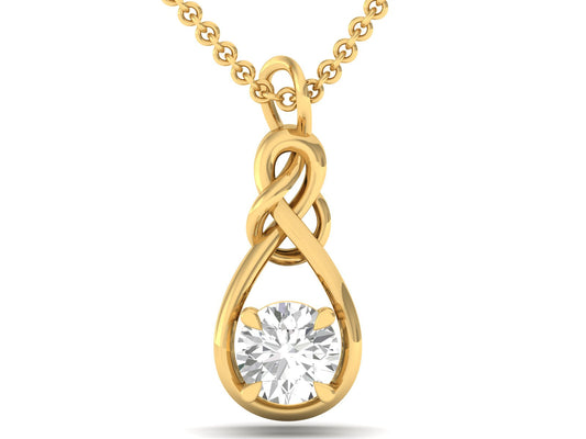 2.0 Solitaire Diamond Infinity Pendant (without Chain)