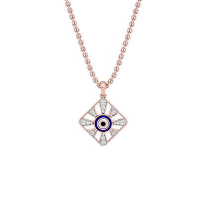 Alluring Quads Evil Eye Diamond Pendant