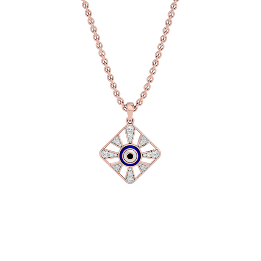 Alluring Quads Evil Eye Diamond Pendant