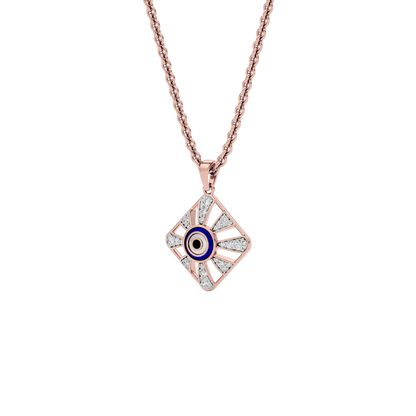 Alluring Quads Evil Eye Diamond Pendant