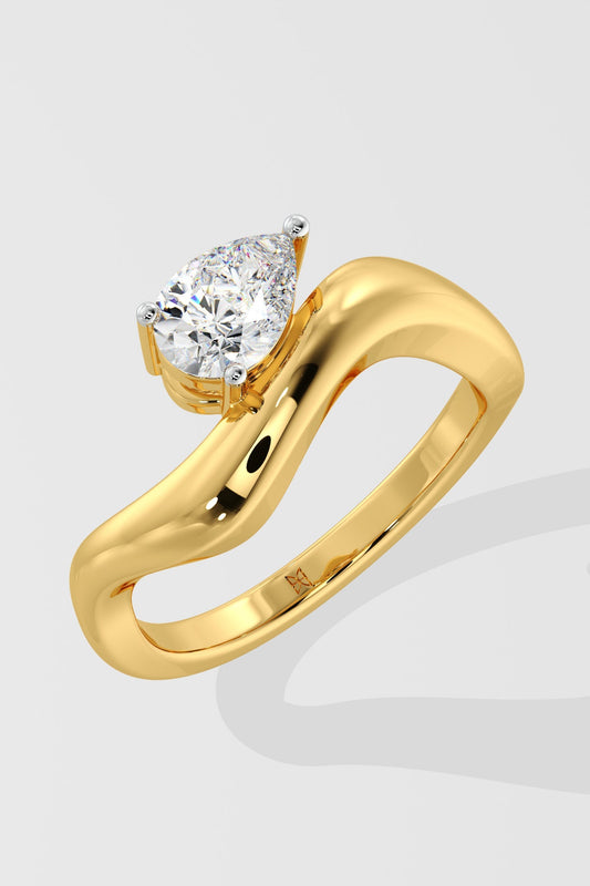 Mini East-West Wave Promise Ring