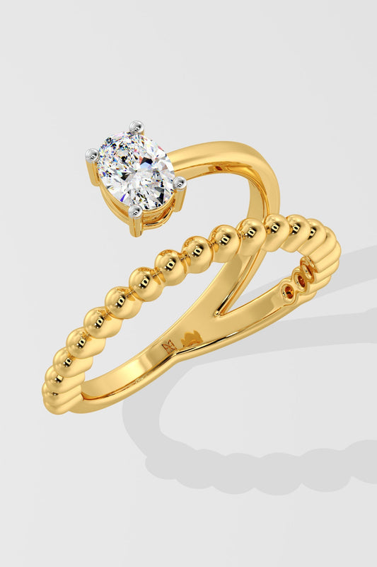Mini Swirl Oval Promise Ring