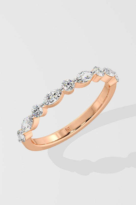 Marquise & Round Promise Ring