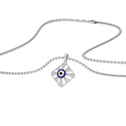 Alluring Quads Evil Eye Diamond Pendant