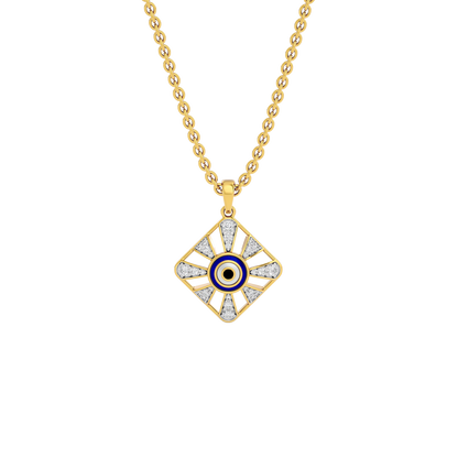 Alluring Quads Evil Eye Diamond Pendant