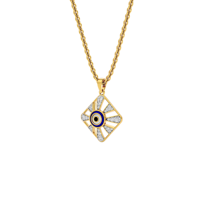 Alluring Quads Evil Eye Diamond Pendant