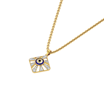 Alluring Quads Evil Eye Diamond Pendant